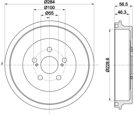 HELLA 8DT 355 303-091 - Tambour de frein cwaw.fr