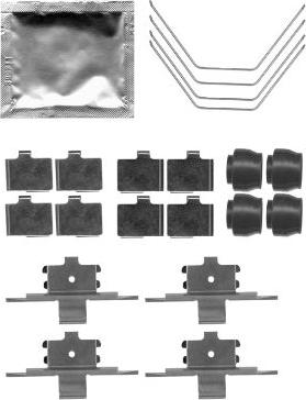 HELLA 8DZ 355 204-951 - Kit d'accessoires, plaquette de frein à disque cwaw.fr