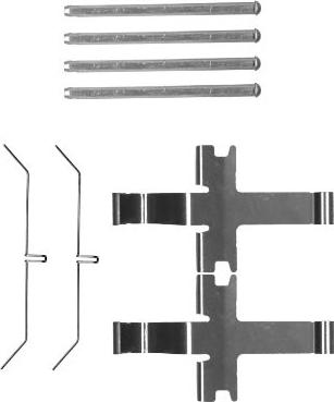 HELLA 8DZ 355 204-961 - Kit d'accessoires, plaquette de frein à disque cwaw.fr