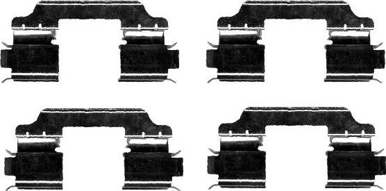 HELLA 8DZ 355 204-411 - Kit d'accessoires, plaquette de frein à disque cwaw.fr