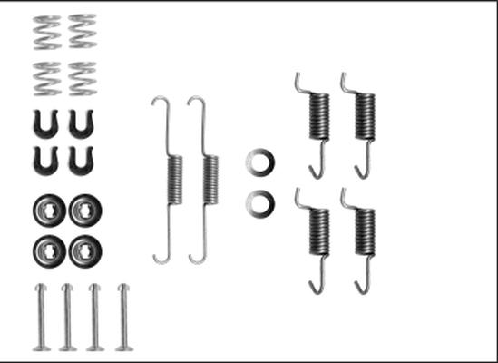 HELLA 8DZ 355 205-911 - Kit d'accessoires, mâchoires de frein de stationnement cwaw.fr