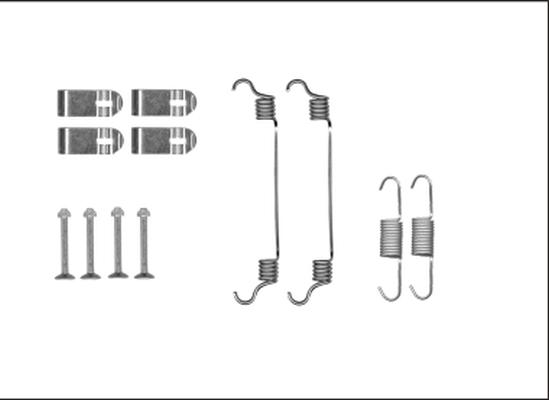 HELLA 8DZ 355 205-981 - Kit d'accessoires, mâchoires de frein de stationnement cwaw.fr