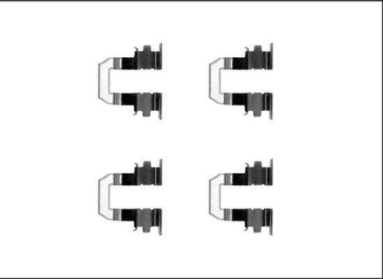 HELLA 8DZ 355 205-551 - Kit d'accessoires, plaquette de frein à disque cwaw.fr