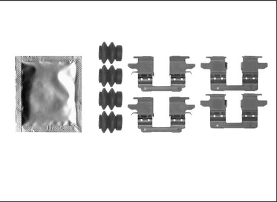 HELLA 8DZ 355 205-531 - Kit d'accessoires, plaquette de frein à disque cwaw.fr