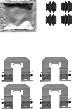 HELLA 8DZ 355 205-241 - Kit d'accessoires, plaquette de frein à disque cwaw.fr