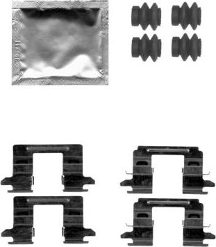 HELLA 8DZ 355 205-201 - Kit d'accessoires, plaquette de frein à disque cwaw.fr