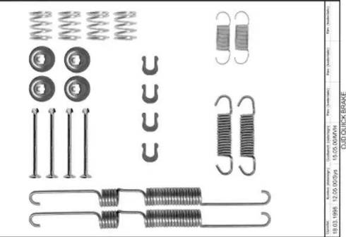 HELLA 8DZ 355 206-071 - Kit d'accessoires, mâchoire de frein cwaw.fr