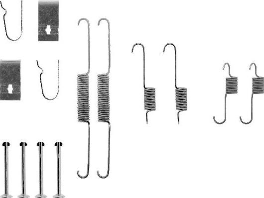 HELLA 8DZ 355 200-551 - Kit d'accessoires, mâchoire de frein cwaw.fr