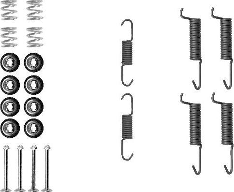 HELLA 8DZ 355 201-831 - Kit d'accessoires, mâchoires de frein de stationnement cwaw.fr