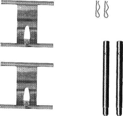 HELLA 8DZ 355 203-191 - Kit d'accessoires, plaquette de frein à disque cwaw.fr