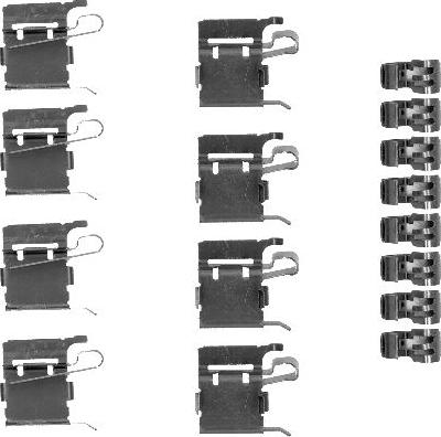 HELLA 8DZ 355 203-381 - Kit d'accessoires, plaquette de frein à disque cwaw.fr