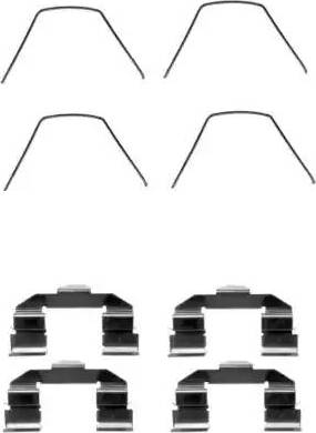 HELLA 8DZ 355 203-701 - Kit d'accessoires, plaquette de frein à disque cwaw.fr