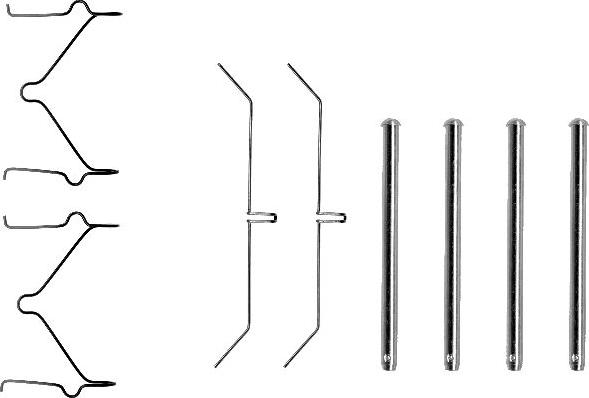 HELLA 8DZ 355 202-361 - Kit d'accessoires, plaquette de frein à disque cwaw.fr