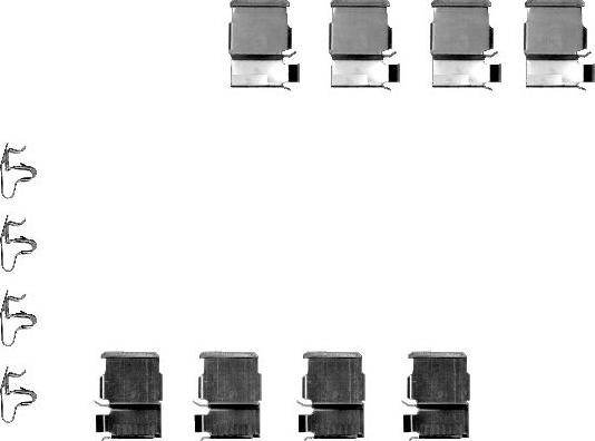 HELLA 8DZ 355 202-371 - Kit d'accessoires, plaquette de frein à disque cwaw.fr