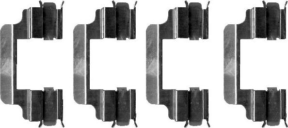 HELLA 8DZ 355 202-711 - Kit d'accessoires, plaquette de frein à disque cwaw.fr