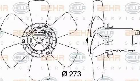 HELLA 8EW 009 144-401 - Ventilateur, refroidissement du moteur cwaw.fr