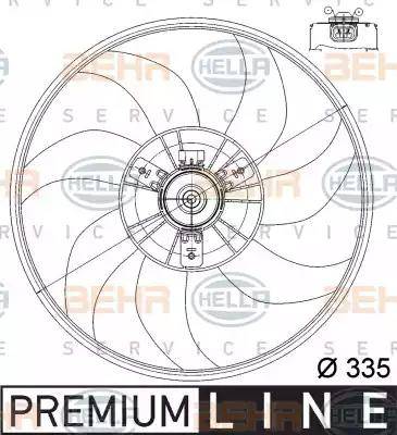 HELLA 8EW 351 039-751 - Ventilateur, refroidissement du moteur cwaw.fr