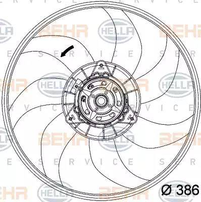 HELLA 8EW 351 034-291 - Ventilateur, refroidissement du moteur cwaw.fr