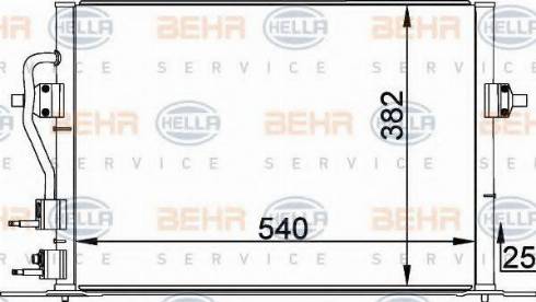 HELLA 8FC 351 035-584 - Condensateur, climatisation cwaw.fr