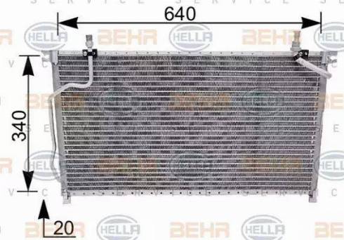 HELLA 8FC 351 036-431 - Condensateur, climatisation cwaw.fr