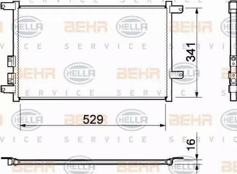 HELLA 8FC 351 037-451 - Condensateur, climatisation cwaw.fr