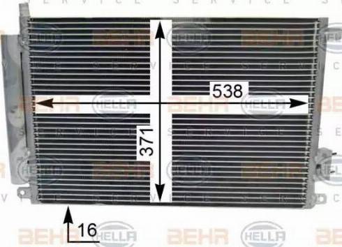 HELLA 8FC 351 343-284 - Condensateur, climatisation cwaw.fr