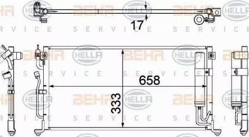 HELLA 8FC 351 304-441 - Condensateur, climatisation cwaw.fr