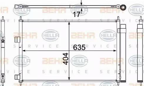 HELLA 8FC 351 304-341 - Condensateur, climatisation cwaw.fr