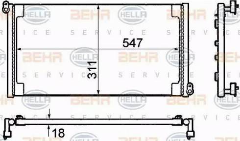 HELLA 8FC 351 304-301 - Condensateur, climatisation cwaw.fr