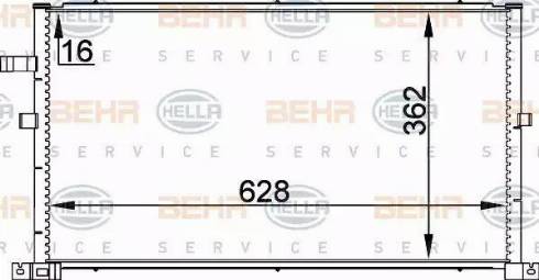 HELLA 8FC 351 300-324 - Condensateur, climatisation cwaw.fr