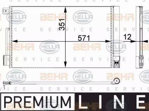 HELLA 8FC 351 301-651 - Condensateur, climatisation cwaw.fr