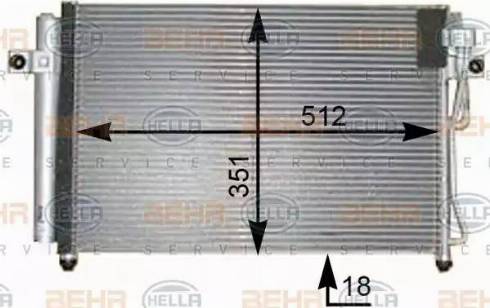 HELLA 8FC 351 302-301 - Condensateur, climatisation cwaw.fr