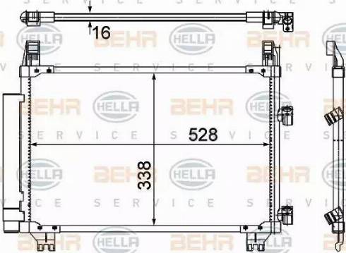 HELLA 8FC 351 307-661 - Condensateur, climatisation cwaw.fr