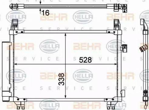 HELLA 8FC 351 307-671 - Condensateur, climatisation cwaw.fr