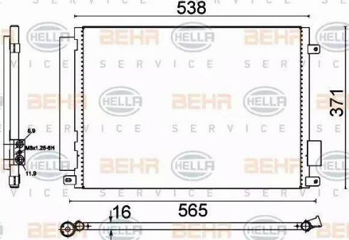 HELLA 8FC 351 310-671 - Condensateur, climatisation cwaw.fr