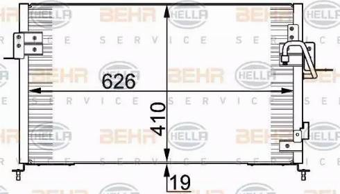 HELLA 8FC 351 318-001 - Condensateur, climatisation cwaw.fr