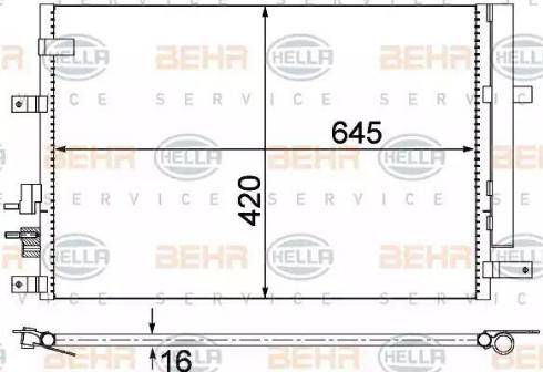 HELLA 8FC 351 318-394 - Condensateur, climatisation cwaw.fr