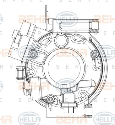 HELLA 8FK 351 008-071 - Compresseur, climatisation cwaw.fr