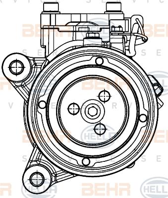 HELLA 8FK 351 007-221 - Compresseur, climatisation cwaw.fr