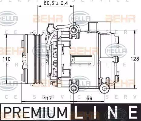 HELLA 8FK 351 113-411 - Compresseur, climatisation cwaw.fr