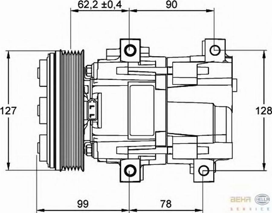 HELLA 8FK351113431 - Compresseur, climatisation cwaw.fr