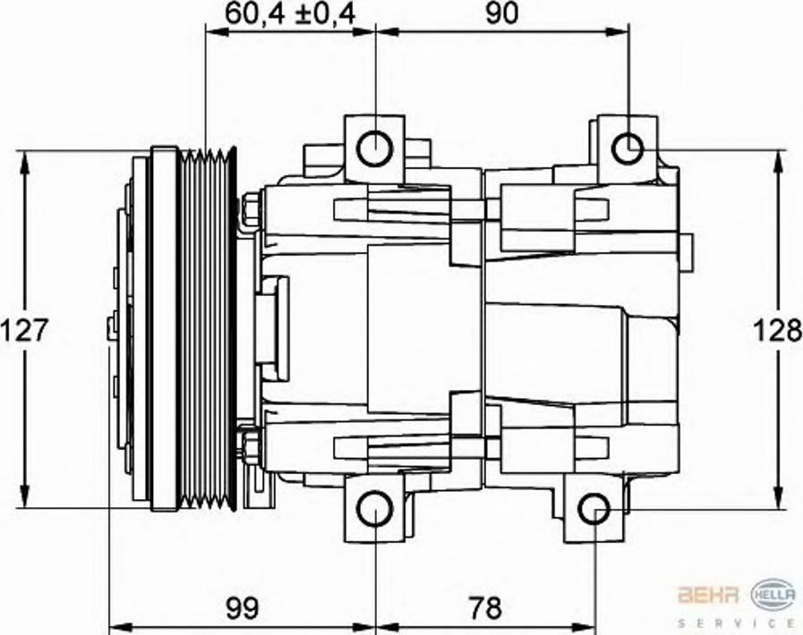 HELLA 8FK 351 113-081 - Compresseur, climatisation cwaw.fr