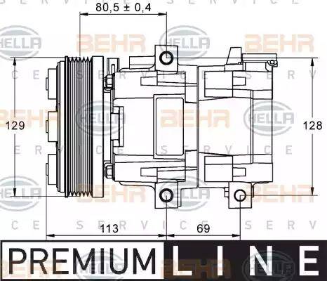 HELLA 8FK 351 113-391 - Compresseur, climatisation cwaw.fr