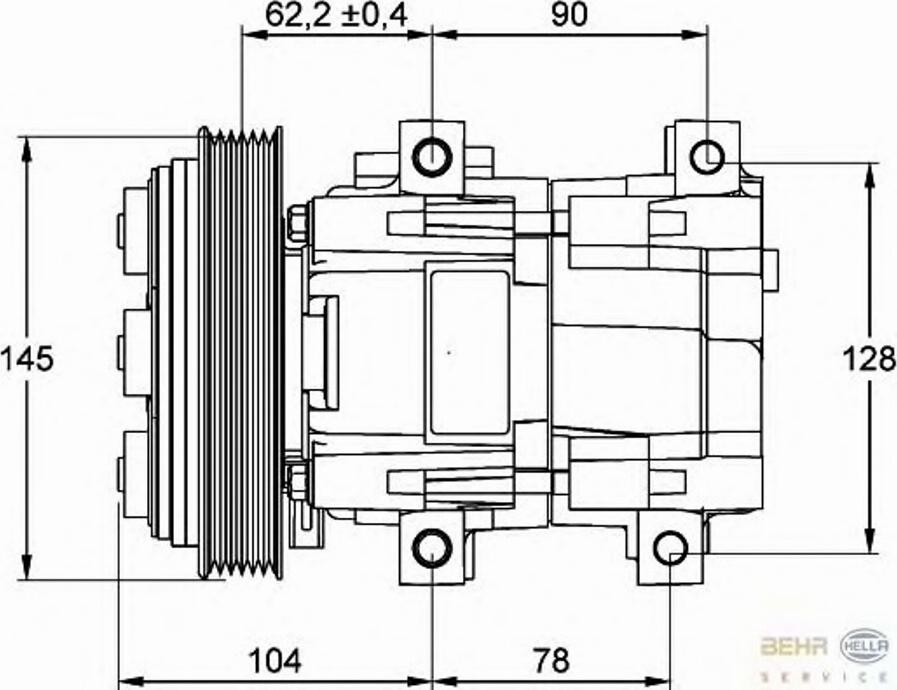 HELLA 8FK351113361 - Compresseur, climatisation cwaw.fr