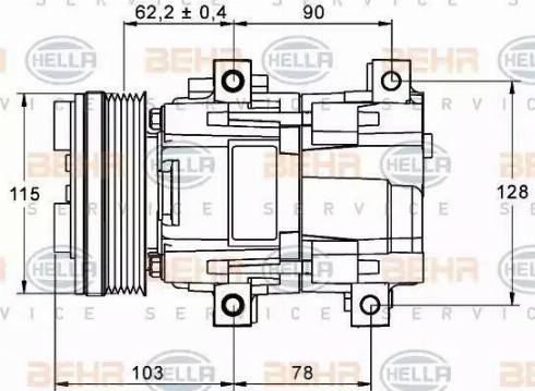 HELLA 8FK 351 113-301 - Compresseur, climatisation cwaw.fr