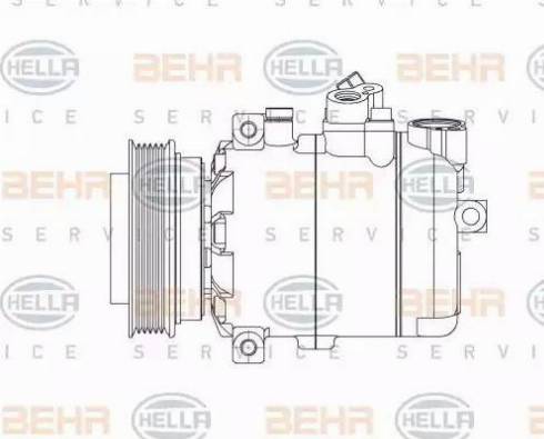 HELLA 8FK 351 132-081 - Compresseur, climatisation cwaw.fr