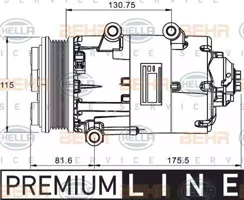 HELLA 8FK 351 334-051 - Compresseur, climatisation cwaw.fr