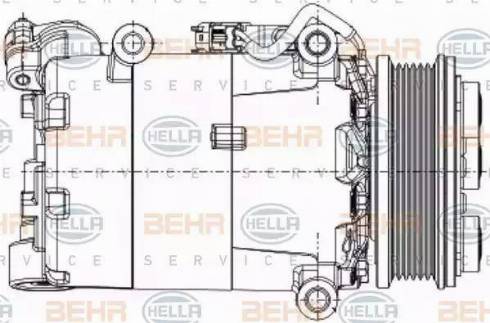 HELLA 8FK 351 334-391 - Compresseur, climatisation cwaw.fr