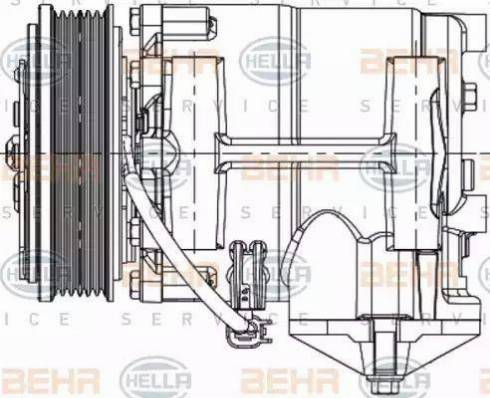 HELLA 8FK 351 334-341 - Compresseur, climatisation cwaw.fr