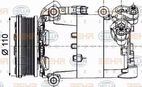 HELLA 8FK 351 334-361 - Compresseur, climatisation cwaw.fr